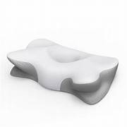 LUDAMAX-Almohada cervical viscoelástica diseño mariposa GRIS